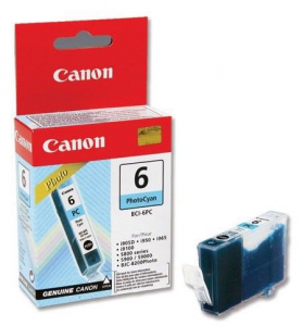 Картридж Canon BCI-6 (photocyan) фото-голубой (270 стр.) для BJ-i905, i9100, i950, i965, i990, i9950, S800, S820, S830, S900, S9000 (4709A002)