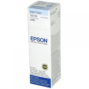 Контейнер Epson T6735 (light cyan) светло-голубой Ink Bottle (1,8к стр.) для L-1800, L-800, L-805, L-810, L-850 (C13T67354A)