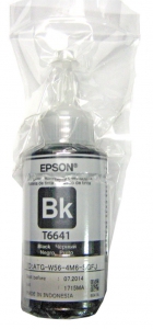 Контейнер Epson T6641 (black) черный Ink Bottle (6,5к стр.) для L-100, L-110, L-120, L-1300, L-132, L-200, L-210, L-222, L-300 (C13T66414A)