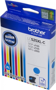 Картридж Brother LC-525XLC голубой увеличенный Ink Cartridge (1300 стр.) для DCP-J100, DCP-J105, MFC-J200 (LC525XLC)