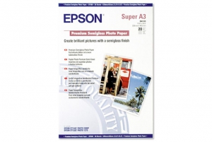 Фотобумага Epson полуглянцевая, полимерная Premium Semiglossy Photo Paper А3, 251гр/м2, 297мм х 420мм, 20 листов (C13S041334)