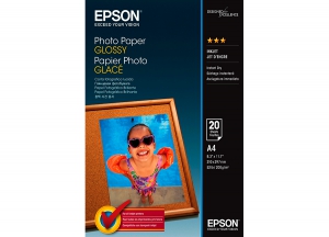 Фотобумага Epson глянцевая, полимерная Photo Paper Glossy А4, 200гр/м2, 210мм х 297мм, 50 листов (C13S042539)
