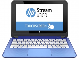Ноутбук HP Stream 11x360 11-p055ur 11.6 1366x768 (сенсорный), Intel Celeron N2840 2.16GHz, 2Gb, 32Gb SSD, WiFi, BT, 3G, Cam, Win8.1, синий