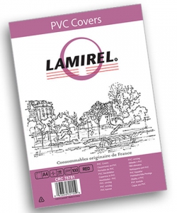 Обложки Lamirel Transparent A4, PVC, красные, 150мкм, 100 шт. (LA-78781)