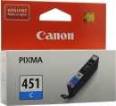 Картридж Canon CLI-451 (C) голубой (330 стр.) для PIXMA-iP7240, iP8740, iX6840, MG5440, MG5540, MG5640, MG6340, MG6440 (6524B001)