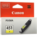 Картридж Canon CLI-451 (Y) желтый (330 стр.) для PIXMA-iP7240, iP8740, iX6840, MG5440, MG5540, MG5640, MG6340, MG6440 (6526B001)