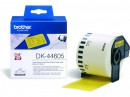 Лента Brother DK44605  неразрезанная бумажная отделяемая (черный текст на желтом фоне) (62 мм x 30,48 м) для QL-500, QL-550, QL-570, QL-570VM, QL-580N