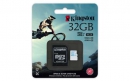 Флеш карта microSD 32GB Kingston microSDHC Class 10 UHS-I U3 for Action Cameras (SD адаптер) 90MB/s (SDCAC/32GB)