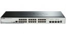 Стекируемый коммутатор SmartPro D-Link DGS-1510-28 с 24 портами 10/100/1000Base-T, 2 портами 1000Base-X SFP и 2 портами 10GBase-X SFP+ (DGS-1510-28)