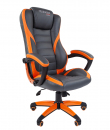Игровое кресло Chairman game 22 серо-оранжевое (00-07023921)