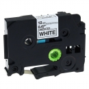 Картридж-кассета Brother TZE-R231 с тканевой лентой для персонализированной печати черным на белом фоне, ширина 12 мм, в кассете 4 метра ленты