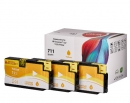 Струйный картридж Sakura CZ136A (№711 Yellow 3-pack) для HP Designjet T120/T520 ePrinter, водорастворимый тип чернил, желтый, 26 мл. SICZ136A