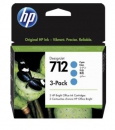 Картридж HP 712 струйный голубой упаковка 3 шт (3*29 мл) (3ED77A)