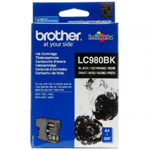 Картридж Brother LC-980BK черный Ink Cartridge (300 стр.) для DCP-145C, DCP-163C, DCP-165C, DCP-167C, DCP-195C, DCP-197C, DCP-365CN, DCP-375 (LC980BK)