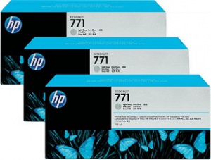 Набор картриджей HP 771 светло-серый для Designjet Z6200 (3шт/уп) (CR257A)