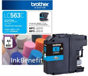 Картридж Brother LC-563C голубой Ink Cartridge (600 стр.) для MFC-J2310, MFC-J2510, MFC-J3520, MFC-J3720 (LC563C)