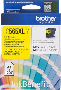 Картридж Brother LC-565XLY желтый увеличенный Ink Cartridge (1200 стр.) для MFC-J2310, MFC-J2510, MFC-J3520, MFC-J3720 (LC565XLY)