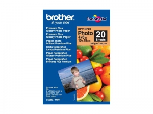 Фотобумага Brother глянцевая, Premium Plus Glossy Photo Paper, А6, 260гр/м2, 10см х 15см, 20 листов (BP71GP20)