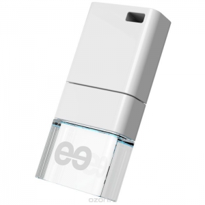 Флеш накопитель 32GB Leef ICE, USB 2.0, белый/прозрачный (Св. Валентин) (LFICE-032WHR-14F)