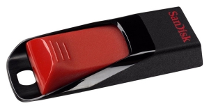 Флеш накопитель 32GB SanDisk CZ51 Cruzer Edge, USB 2.0 Черный/ Красный (SDCZ51-032G-B35)