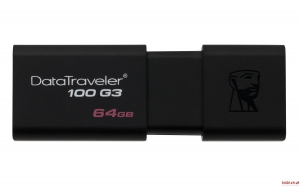 Флеш накопитель 64GB Kingston DataTraveler Traveler 100 G3, USB 3.0, черный (DT100G3/64GB)
