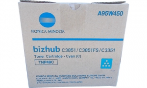 Тонер-картридж TNP-49C Konica Minolta bizhub C3351/C3851, синий  (A95W450)