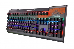 Игровая клавиатура Cougar ULTIMUS RGB WORLD of TANKS, TTC Blue switches, стальной корпус, RGB подсветка (CGR-WT2MB-WTK)