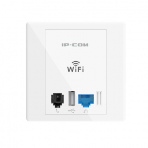 Точка доступа IP-COM AP255, встраеваемая в стену, 300 Мбит/сек, 2 * FE LAN, 1 * RJ11 ,1 * USB порт зарядки (AP255)