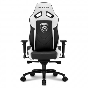 Игровое кресло  Sharkoon Shark Skiller SGS3  чёрно-белое (SKILLER SGS3 BK/WH)