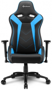 Игровое кресло Sharkoon Elbrus 3 чёрно-синее (ELBRUS-3-BK/BU)