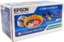 Набор тонер-картриджей Epson S050268 (cyan/magenta/yellow/black) цветной Toner Cartridge (4,5к/1,5к стр.) для AcuLaser AL-C1100, AL-CX11 (C13S050268)