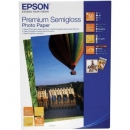 Фотобумага Epson полуглянцевая, полимерная Premium Semigloss Photo Paper 10х15 , 251гр/м2, 10см х 15см, 50 листов (C13S041765)