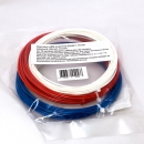 Комплект ABS-пластика ESUN 1.75 мм  (белый, синий, красный) (ABS175WBR)