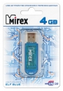 Флеш накопитель 4GB Mirex Elf, USB 2.0, Синий (13600-FMUBLE04)