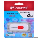 Флеш накопитель 4GB Transcend JetFlash 530, USB 2.0, Белый/Красный (TS4GJF530)