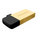 Флеш накопитель 8GB Transcend JetFlash 380, USB 2.0, OTG металл золото (TS8GJF380G)
