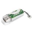 Флеш накопитель 8GB Verbatim Mini Graffiti Edition, USB 2.0, Зеленый (98163)