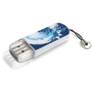 Флеш накопитель 8GB Verbatim Mini Graffiti Edition, USB 2.0, Синий (98162)