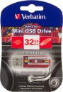 Флеш накопитель 32GB Verbatim Mini Casette Edition, USB 2.0, Red (49392)