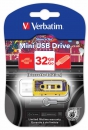 Флеш накопитель 32GB Verbatim Mini Casette Edition, USB 2.0, Yellow (49393)