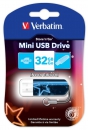 Флеш накопитель 32GB Verbatim Mini Neon Edition, USB 2.0, Blue (49389)
