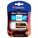 Флеш накопитель 32GB Verbatim Mini Neon Edition, USB 2.0, Orange (49388)