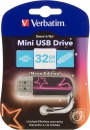 Флеш накопитель 32GB Verbatim Mini Neon Edition, USB 2.0, Pink (49390)