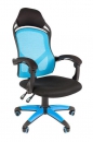 Игровое кресло Chairman game 14 чёрное/голубое (00-07022219)