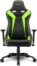 Игровое кресло Sharkoon Elbrus 3 чёрно-зелёное (ELBRUS-3-BK/GN)