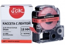 Кассета с лентой SOK by Sakura Printing C53S655002 (LK-5RBP) для Epson  LW400/LW700/LW600P/LW1000P/K400/Z700/Z800, черный на красном, 18мм/8м, пастел